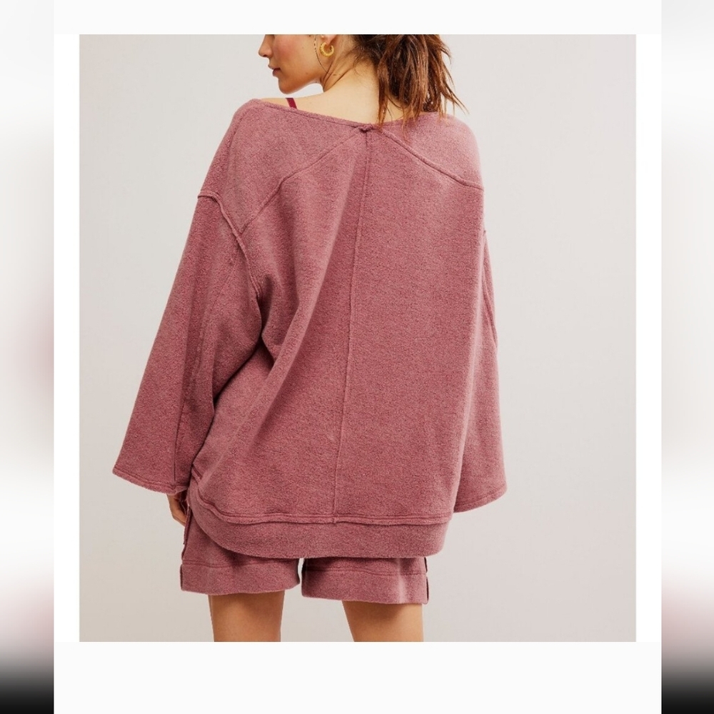 NWT Free People Day Off Fleece Pullover / Wild Ginger - Picture 5 of 5